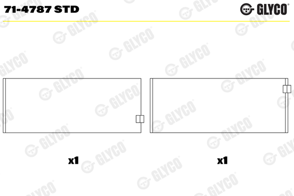Bronzina di biella - 71-4787 STD GLYCO