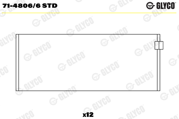 Bronzina di biella - 71-4806/6 STD GLYCO