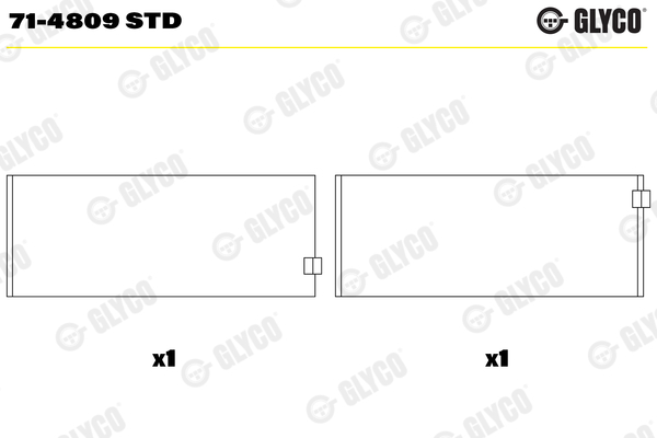 Big End Bearings - 71-4809 STD GLYCO