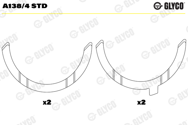 atraminis tarpiklis, alkūninis velenas - A138/4 STD GLYCO