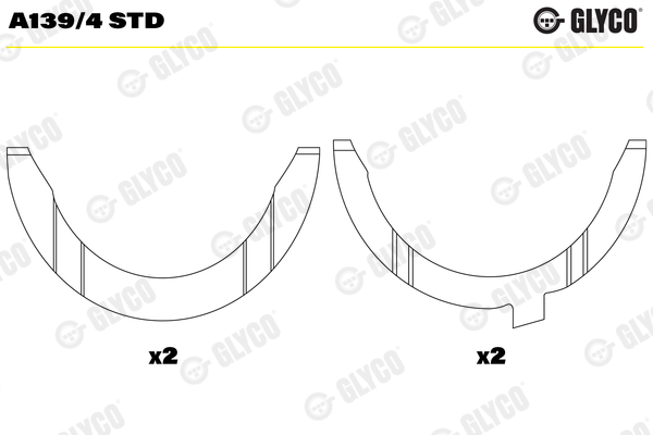 Thrust Washer, crankshaft - A139/4 STD GLYCO