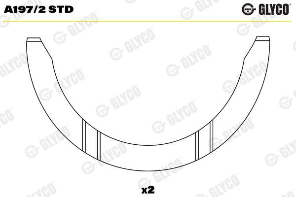 Thrust Washer, crankshaft - A197/2 STD GLYCO