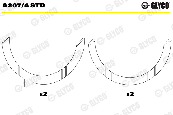 Spessore di registro,Albero a gomiti - A207/4 STD GLYCO