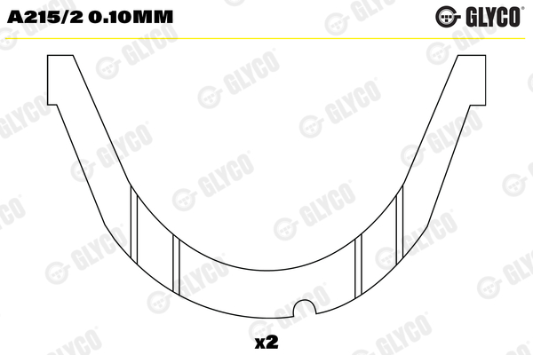 Thrust Washer, crankshaft - A215/2 0.10MM GLYCO