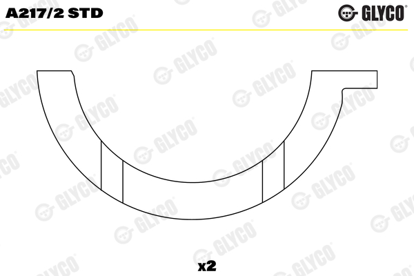 Thrust Washer, crankshaft - A217/2 STD GLYCO