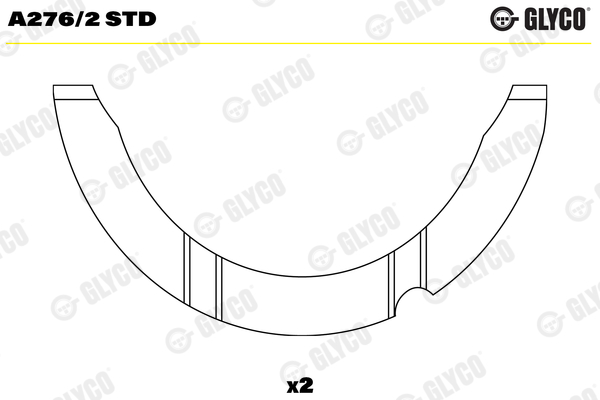 Thrust Washer, crankshaft - A276/2 STD GLYCO