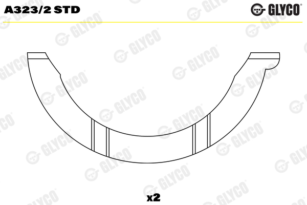 Spessore di registro,Albero a gomiti - A323/2 STD GLYCO