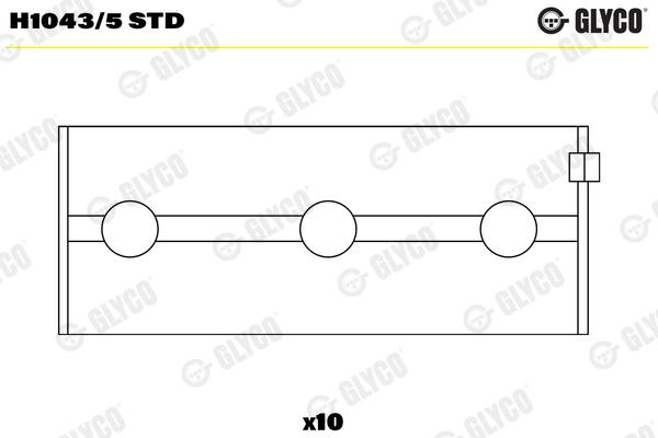 Crankshaft Bearings - H1043/5 STD GLYCO