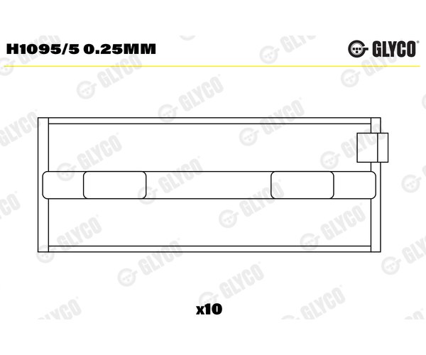 Crankshaft Bearings - H1095/5 0.25MM GLYCO