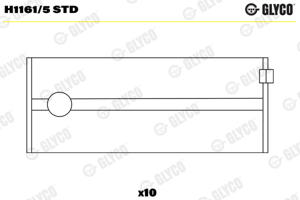 Crankshaft Bearings - H1161/5 STD GLYCO