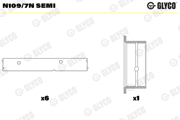Supporto albero a camme - N109/7N SEMI GLYCO