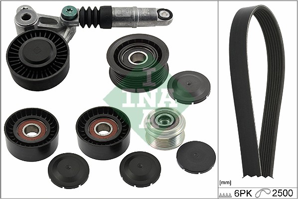 V formos rumbuotas diržas, komplektas - 529 0472 20 Schaeffler INA
