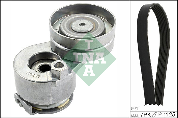 V formos rumbuotas diržas, komplektas - 529 0088 10 Schaeffler INA