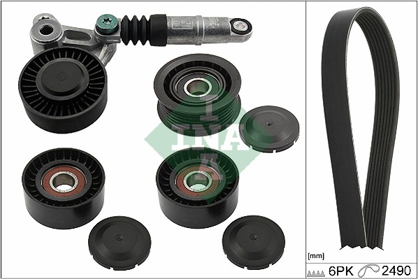 V formos rumbuotas diržas, komplektas - 529 0209 10 Schaeffler INA