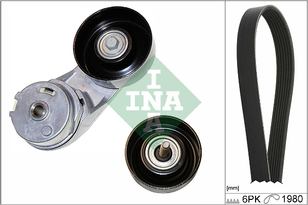 V formos rumbuotas diržas, komplektas - 529 0331 10 Schaeffler INA