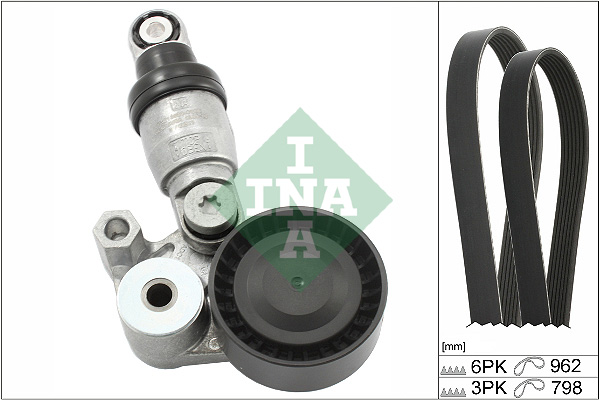 V formos rumbuotas diržas, komplektas - 529 0431 10 Schaeffler INA
