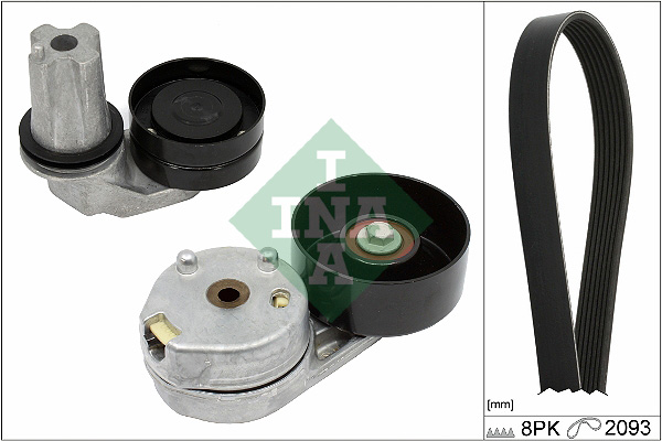 V formos rumbuotas diržas, komplektas - 529 0445 10 Schaeffler INA