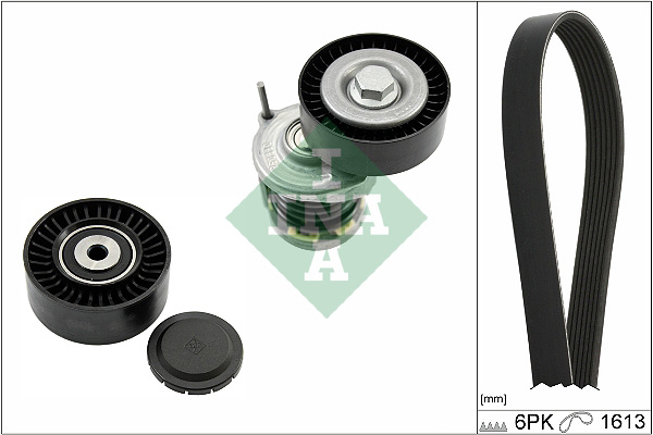 V formos rumbuotas diržas, komplektas - 529 0467 10 Schaeffler INA
