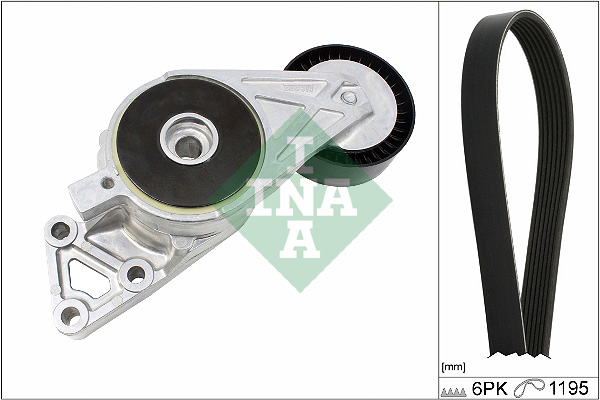 V formos rumbuotas diržas, komplektas - 529 0470 10 Schaeffler INA