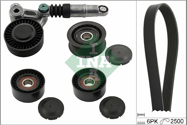 V formos rumbuotas diržas, komplektas - 529 0472 10 Schaeffler INA