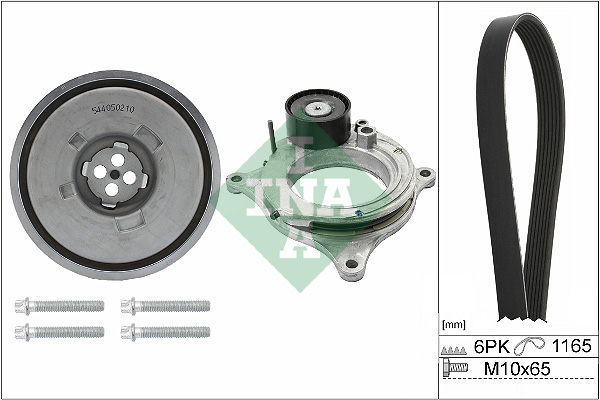 V formos rumbuotas diržas, komplektas - 529 0488 20 Schaeffler INA