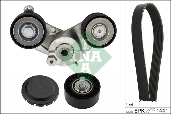 V formos rumbuotas diržas, komplektas - 529 0565 10 Schaeffler INA