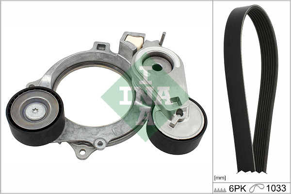 V formos rumbuotas diržas, komplektas - 529 0572 10 Schaeffler INA