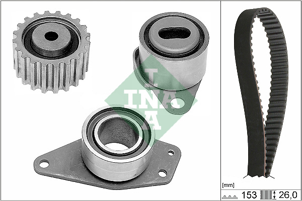 paskirstymo diržo komplektas - 530 0038 10 Schaeffler INA