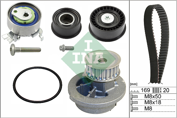 Water Pump & Timing Belt Set - 530 0078 30 Schaeffler INA