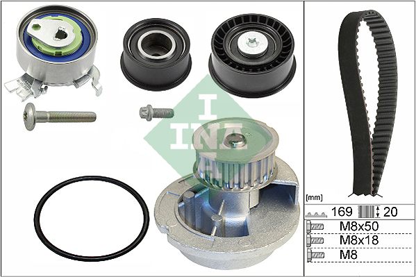 Pompa acqua + Kit cinghie dentate - 530 0078 31 Schaeffler INA
