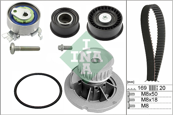 Pompa acqua + Kit cinghie dentate - 530 0078 32 Schaeffler INA