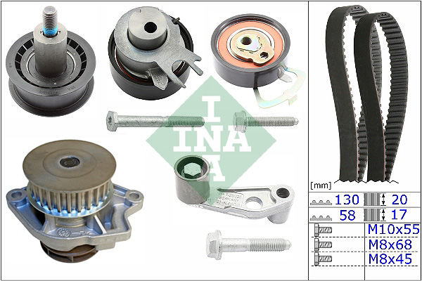 Water Pump & Timing Belt Set - 530 0089 31 Schaeffler INA