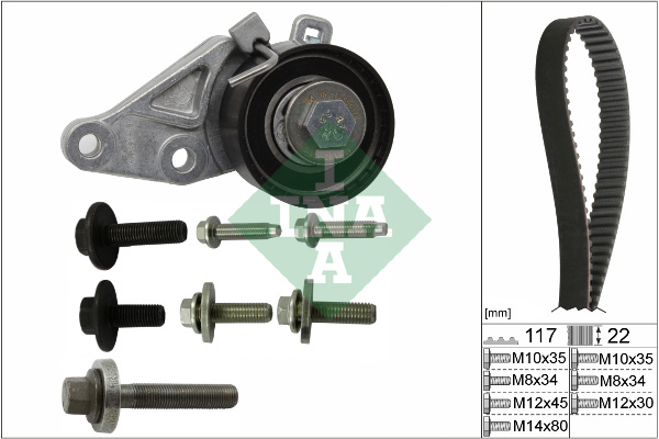 Timing Belt Set - 530 0140 10 Schaeffler INA