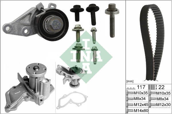 Water Pump & Timing Belt Set - 530 0140 30 Schaeffler INA