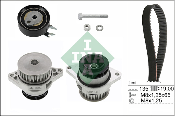 Pompa acqua + Kit cinghie dentate - 530 0166 30 Schaeffler INA