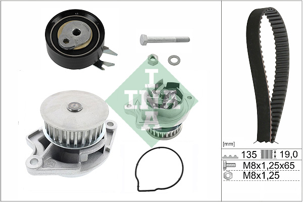 Water Pump & Timing Belt Set - 530 0166 31 Schaeffler INA