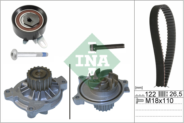 Water Pump & Timing Belt Set - 530 0175 31 Schaeffler INA