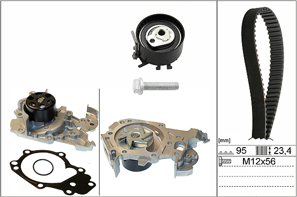 Water Pump & Timing Belt Set - 530 0195 30 Schaeffler INA