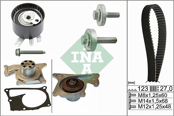 Water Pump & Timing Belt Set - 530 0197 32 Schaeffler INA