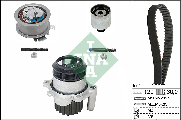 Water Pump & Timing Belt Set - 530 0201 30 Schaeffler INA