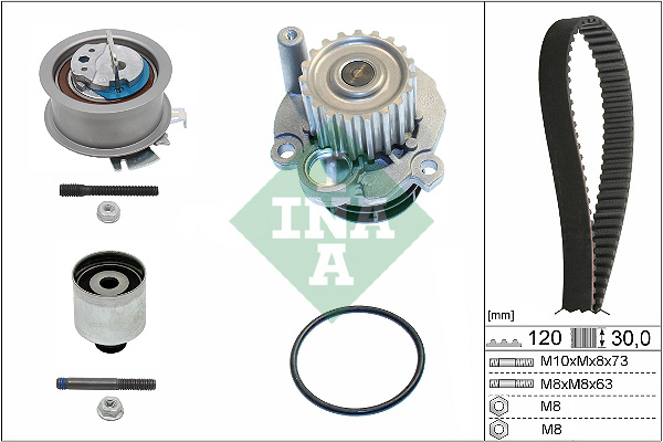 Pompa acqua + Kit cinghie dentate - 530 0201 32 Schaeffler INA