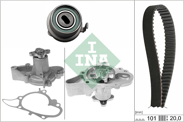 Water Pump & Timing Belt Set - 530 0355 31 Schaeffler INA
