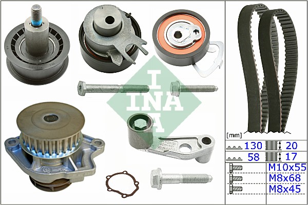 Water Pump & Timing Belt Set - 530 0360 30 Schaeffler INA
