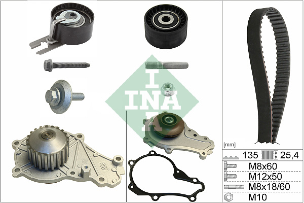 Pompa acqua + Kit cinghie dentate - 530 0369 30 Schaeffler INA
