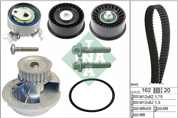 Pompa acqua + Kit cinghie dentate - 530 0441 31 Schaeffler INA