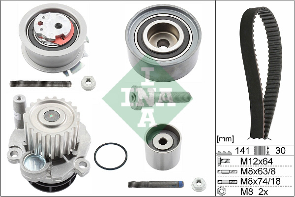 Water Pump & Timing Belt Set - 530 0463 30 Schaeffler INA