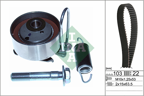 paskirstymo diržo komplektas - 530 0505 10 Schaeffler INA