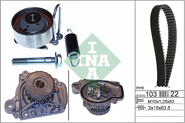 Wasserpumpe + Zahnriemensatz - 530 0505 31 Schaeffler INA