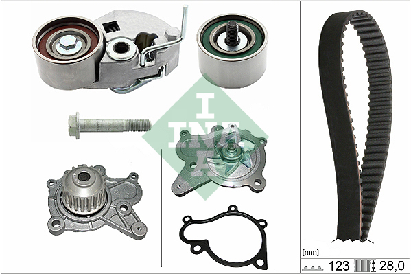 Water Pump & Timing Belt Set - 530 0542 30 Schaeffler INA