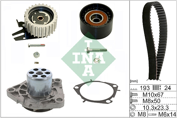 Water Pump & Timing Belt Set - 530 0561 30 Schaeffler INA